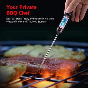 Termometer Memasak Makanan Tahan Air Akurat, Termometer Memasak Digital Cepat Membaca Daging untuk Memanggang Perokok BBQ Dapur <span class=keywords><strong>Th</strong></span> - Product Image 3
