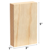Bloc de bois de balsa brut – Épais et lisse, écologique, design moderne pour projets scolaires DIY, peignable et sculptable