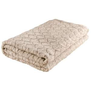 Custom Baby Plaid Natural Knit 100% Manta de Cachemira - Product Image 1