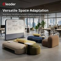 Canapé modulable en tissu simple pour hall d'entrée moderne, mobilier d'agencement pour zone de réception d'entreprise, canapé de détente combiné