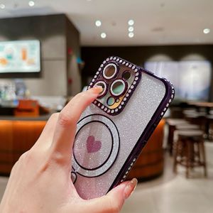 Custodia Protettiva Colorata di Tendenza <span class=keywords><strong>con</strong></span> Diamanti a Cuore per <span class=keywords><strong>iPhone</strong></span> 17 16e 15 14 <span class=keywords><strong>13</strong></span> 12 11 Pro Max XS Max - Product Image 4