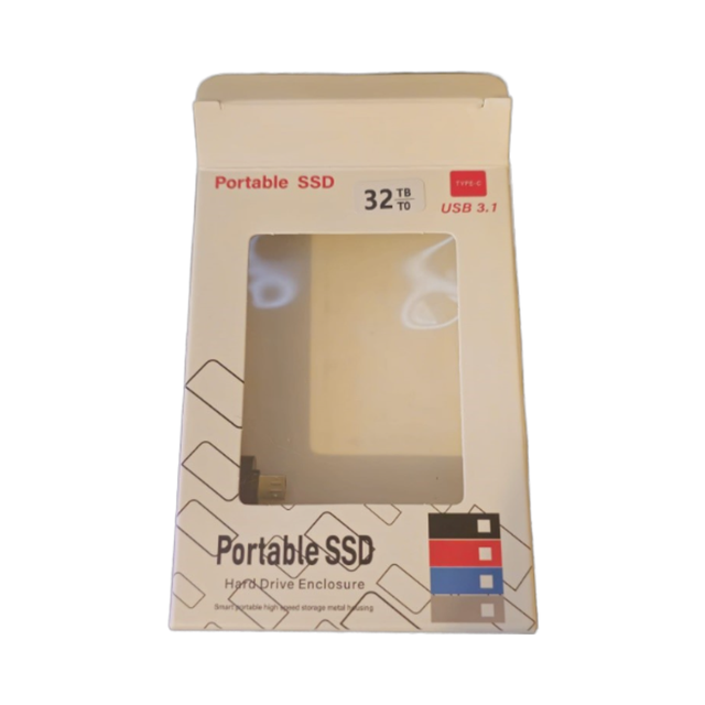 Eco-friendly Customizable SSD Folders with Corrugated Board and Sponge Lining for Consumer Electronics Retail Display