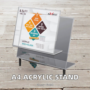 Support en acrylique transparent <span class=keywords><strong>A4</strong></span> 8.5*11, 36 pièces, support détachable, pour carte de <span class=keywords><strong>paysage</strong></span>, pour bureau et magasin - Product Image 3