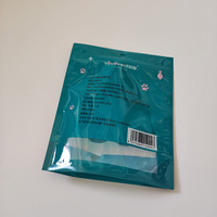 Masques faciaux en plastique à fermeture éclair laminée vert brillant emballage cosmétique poly sac zip-lock