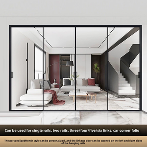 Üst asılı alüminyum sürgülü kapı gizli parça ve çerçevesiz cam prim evler için bakmak - Product Image 4