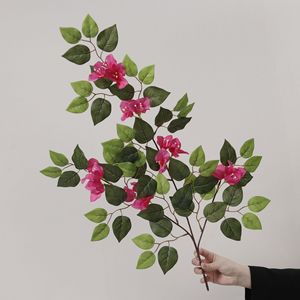 Bouquet de fleurs artificielles Bougainvillea Dream Castle, mélange de fleurs en plastique et en soie, décoration de mariage - Product Image 3