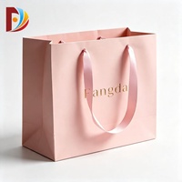 Sacs cadeaux jetables et recyclables en carton ivoire pour cosmétiques, vente en gros, personnalisables, imprimés, de luxe, pour bijoux et artisanat