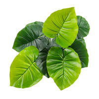 Dekorasi Pohon Palsu Indoor dan Outdoor, Bonsai Simulasi Tanaman Hijau, Air Mengalir, Guanyin, Taro Berwarna