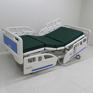 Lit d'hôpital électrique à cinq fonctions, hauteur réglable, lit de soins intensifs, acier inoxydable, qualité médicale - Product Image 2