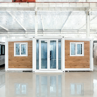 Maison conteneur préfabriquée à bas prix de 20 et 40 pieds, de haute qualité, extensible, design moderne, structure en acier, appartement 2-3 chambres
