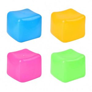 Juguete Sensorial Antiestrés en Forma de Cubo de Hielo Luminoso, Blando y Cuadrado - Product Image 4