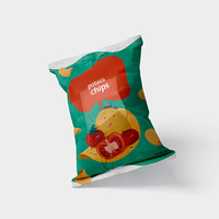 Sacs d'emballage pour chips de pommes de terre en aluminium avec fermeture éclair, étanches à l'odeur, scellés à l'arrière, avec encoche de déchirure