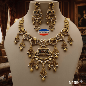 Traditional Ethnic Green Emerald Kundan Jewelry <b>Set</b> Luxury Alloy <b>Necklace</b> Indian <b>Bridal</b> Wedding Vintage Party Wear Gift - Product Image 4