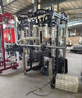 Rack de musculation intégré, machine fonctionnelle entièrement intégrée avec Lat Pulldown, Low Row, Smith Cable Crosser et double colonne de poids