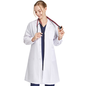 Camici Bianchi per Medici e Dentisti, Camici da Laboratorio per Donna e <span class=keywords><strong>Uomo</strong></span>, Uniformi Ospedaliere Pediatriche, <span class=keywords><strong>Camice</strong></span> Medico Comodo con Colletto - Product Image 5