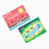 Aimants de réfrigérateur rectangulaires imprimés à profil plat, en fer blanc, avec motifs artistiques de destinations régionales, pour programme de vente au détail culturel