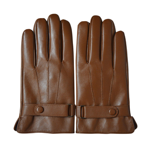 <span class=keywords><strong>Gants</strong></span> de conduite sportifs <span class=keywords><strong>en</strong></span> <span class=keywords><strong>cuir</strong></span> d'agneau véritable pour hommes, chauds pour l'hiver, avec sangle réglable, coupe-vent, respirants, doublure <span class=keywords><strong>en</strong></span> fausse fourrure - Product Image 3