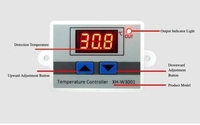Contrôleur de température de micro-ordinateur de commutateur de température de Thermostat numérique XH-W3001 pour le contrôle de température d'outil