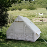 Vente d'usine 6,3 mètres carrés Tente de camping gonflable Colonne d'air Pliante Toit en Oxford Tente de camping familiale Imperméable Portable