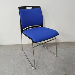 Chaise de conférence en acier massif, tabouret de réunion, chaise de bureau, chaise de formation simple en forme d'arc, chaise empilable avec dossier - Product Image 5