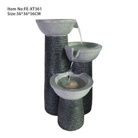 Résine Fontaine D'eau Qui Coule Richesse Circulation Feng Shui Ornement pour Salon Cour Aménagement Paysager-Fait À La Main Écologique