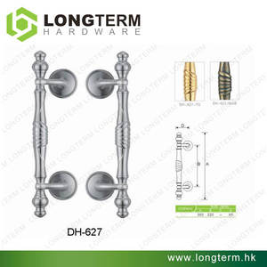 דלת כניסה ראשית מודרנית חומרה חיצונית מתכת לדחוף ידית אחיזה ארוכה ידית פליז ניקל מוברש לדלתות זכוכית - Product Image 5