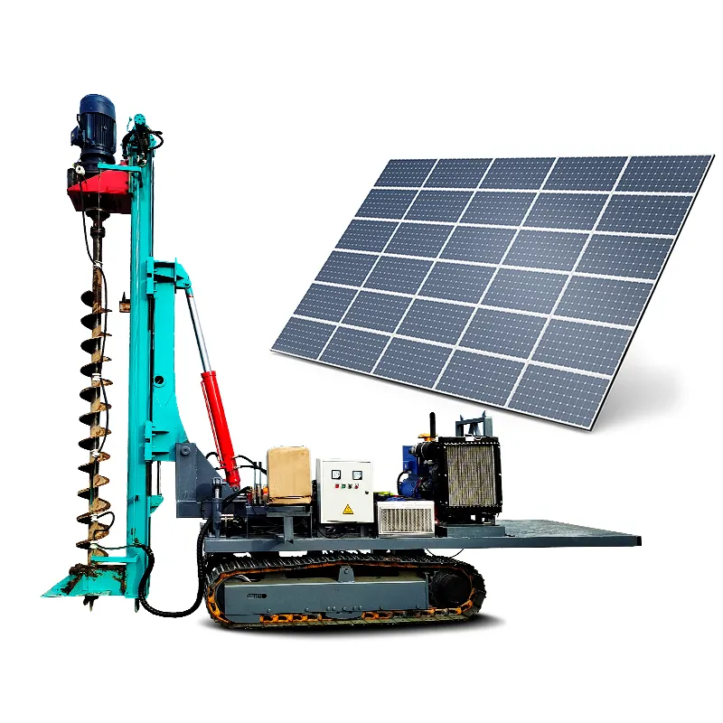 유공 공장 판매 드라이버 태양 광 래밍 말뚝 기계 크롤러 유압 파일 태양 광 프로젝트 Pv