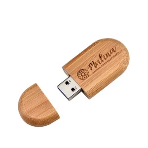 Eco friendly USB flash drive personalizar logotipo 16GB 32GB 128GB caja de regalo de madera regalo 500 MB flashdrives USB memory stick
