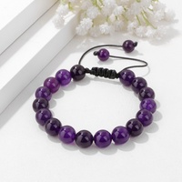 Bracelet d'amitié en pierres naturelles mates rondes de 10 mm, agates, jaspes, perles faites à la main, bijoux énergétiques pour la guérison et le yoga, pour hommes et femmes