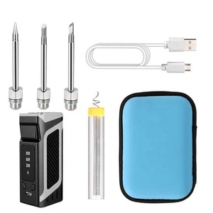<span class=keywords><strong>Fer</strong></span> à <span class=keywords><strong>souder</strong></span> sans fil portable haute puissance 30-80W alimenté par <span class=keywords><strong>batterie</strong></span> avec pointe 907, chargement USB et port 510 - Product Image 6