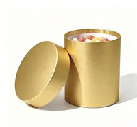 Boîte cylindrique en papier écologique avec logo personnalisé doré, emballage de luxe pour chaussettes, vêtements, textiles, cadeaux, papier kraft, vente en gros OEM