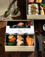 Cajas de Sushi Personalizadas, Desechables, Ecológicas, Reciclables, de Madera de Álamo Natural, con Tapa Transparente y Compartimento Interior