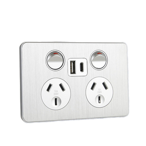 Nhôm SAA Úc zew Zealand <span class=keywords><strong>15A</strong></span> duy nhất powepoint ngang tường ổ cắm Úc Power Point điện tường ổ cắm - Product Image 2