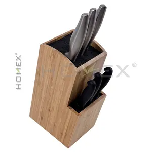 Portacoltelli da cucina Extra Large, portacoltelli in bambù, ceppo portacoltelli universale senza coltelli