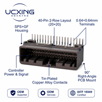 Connecteur de têtes de bornes PCB MX34016NF3 WX-210 à 40 broches, angle droit 90 degrés, pas de 2,2 mm, 2,5 A 12 V, certifié IATF16949, OEM d'usine