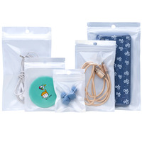 Sacs Ziplock Translucides Blancs en Plastique avec Logo Personnalisé, Film Nacré Yin Yang, pour Emballage de Bijoux 11*16cm