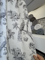 2025 nouveaux rideaux noirs et blancs américains, nouveaux rideaux transparents de salon chinois, rideaux en coton et chanvre haut de gamme