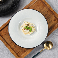 Nouveaux Produits vaisselle de luxe Bicolore 100% Mélamine fine vaisselle mate plats de restaurant gastronomique
