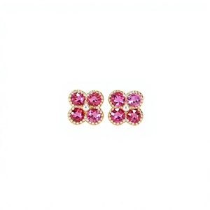 Pendientes de Oro de 18K con Piedra Natural, Diseño Elegante y Clásico, Estilo Moderno y Lujoso, para Mujer, Regalo de Joyería para Boda - Product Image 3
