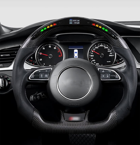 Volant de course intelligent à LED pour <span class=keywords><strong>Audi</strong></span> RS3 RS4 <span class=keywords><strong>RS5</strong></span> 2014 <span class=keywords><strong>2015</strong></span> 2016 S3 S4 S5, volant personnalisé en fibre de carbone véritable - Product Image 6
