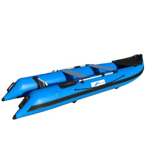 Goboat GTK370 Kayak gonflable en PVC de 3,6 m (12 pieds) pour la pêche, le sport et la navigation, vente directe usine, moteur 5 CV, bateau pliable pour 2 personnes, Rowin - Product Image 5