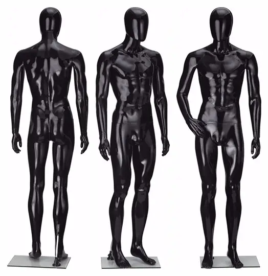 Gran oferta, maniquí masculino negro moderno y barato, maniquí de cuerpo completo simulado para ropa, tienda de ropa