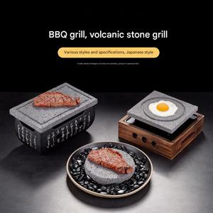 Каменная доска для приготовления стейков Lava Steak с портативной спиртовой горелкой для наборов посуды для приготовления пищи на открытом воздухе, противень для выпечки - Product Image 4