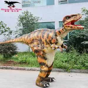 Robot Realistis Raptor Dinosaurus Kostum Dinosaurus Seperti Hidup untuk Taman Hiburan