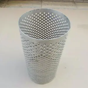 China Stainless Steel Perforated Metal Mesh Tube Round Cylinder Screen Wire Mesh Filter Tubes