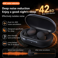 Auriculares inalámbricos TWS estéreo de alta fidelidad con ruido blanco para dormir profundamente, intrauditivos, Bluetooth, cómodos, sin presión, para dormir.