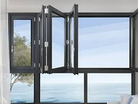 Fenêtre pliante verticale en alliage d'aluminium, insonorisée, coupe-vent, éco-responsable, à faible teneur en carbone, pour usage extérieur, destinée aux distributeurs mondiaux