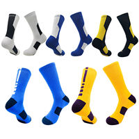 Vente en gros de chaussettes professionnelles rembourrées personnalisées, antidérapantes, épaisses, avec boucle en éponge, pour le basket-ball et le sport d'élite