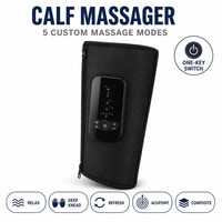Appareil de massage du mollet avec enveloppe gonflable intégrale, 5 modes, 5 niveaux de chaleur, sans fil, rechargeable