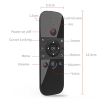 M8 Pengontrol Jarak Jauh M8, Tetikus Udara MIni Keyboard 2.4G Nirkabel Dapat Diisi Ulang, Pengendali Jarak Jauh M8 untuk Android TV Box